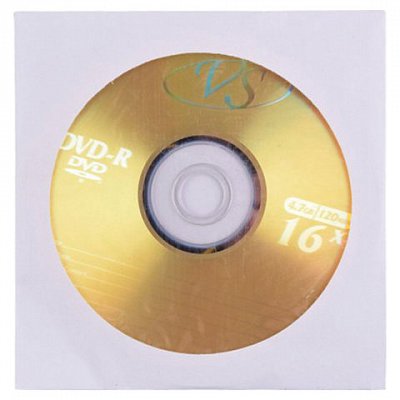 Диск DVD-R VS, 4.7 Gb, 16x, бумажный конверт