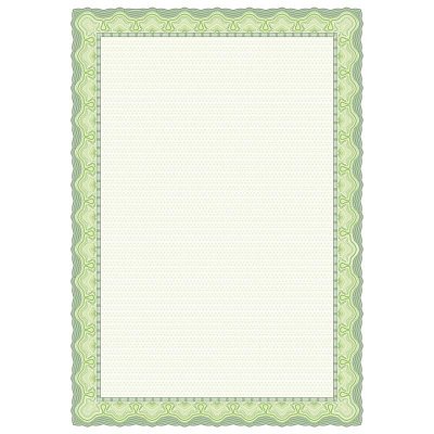 Сертификат-бумага Attache зеленая рамка (А4, 120 г/кв. м, 50 листов в упаковке)