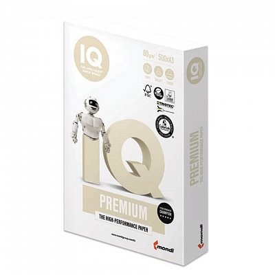 Бумага IQ PREMIUM (А3, 80г/м2, белизна 169 CIE%, 500 листов)
