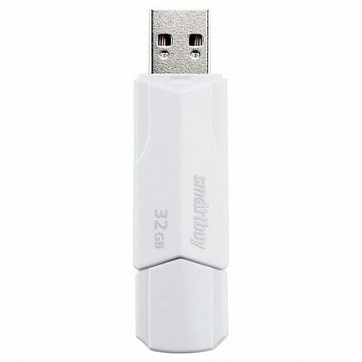 Флеш-диск 32 GB SMARTBUY Clue, USB 2.0, белый