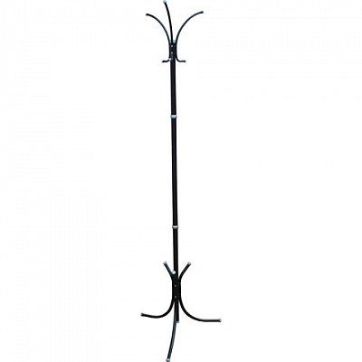 Вешалка-стойка SHT-CR330, 1.79 м, крестовина, 3 крючка, металл, черная