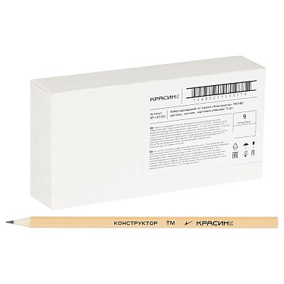 Набор карандашей ч/г Красин «Конструктор» ТМ (HB) 72шт., шестигр., заточен., картонная упаковка