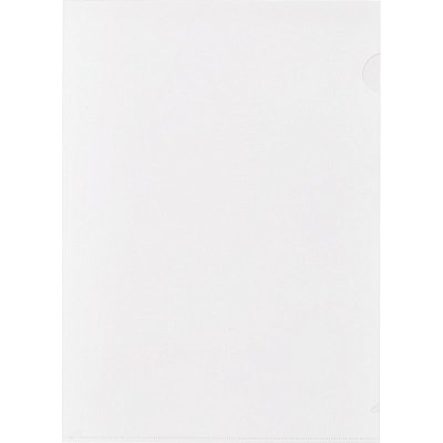 Папка-уголок жесткий пластик белая матовая 180 мкм (10 штук в упаковке)