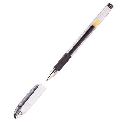 Ручка гелевая PILOT BLN-G3-38 резин.манжет. черная 0,2мм