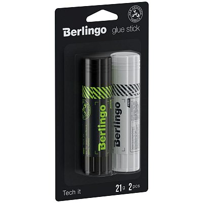 Клей-карандаш Berlingo «Tech It», 21г, 2шт., блистер, ПВП