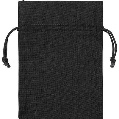 Мешочек подарочный US Basic Лен средний черный (13×18 см)