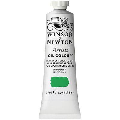 Краска масляная профессиональная Winsor&Newton «Artists' Oil», 37 мл перманентный светло-зеленый