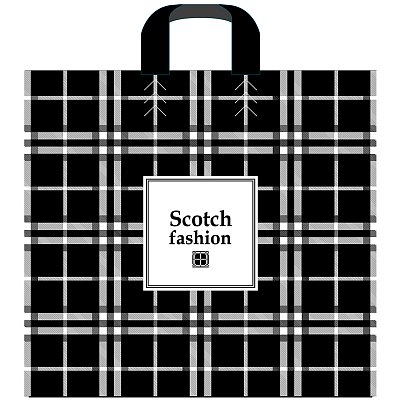 Пакет с петлевой ручкой Артпласт «Scotch fashion», 40×40+5 (100)
