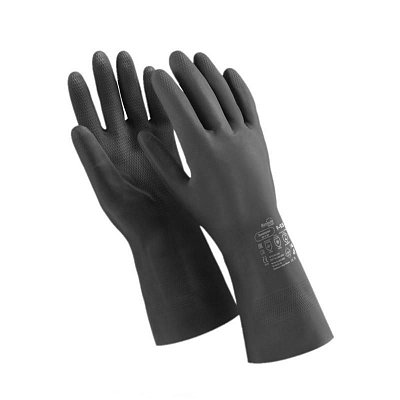 Перчатки КЩС Manipula Химопрен NPF09/CG973 неопреновые черные (размер 9-9.5, L)