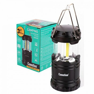 Фонарь туристический CAMELION 3Вт LED, питание 3xAAА (не в комплекте), контейнер и магнит
