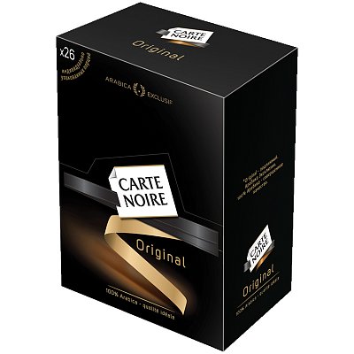 Кофе растворимый Carte Noire, сублимированный, порционный, 26 пакетиков* 1.8г, картонная коробка