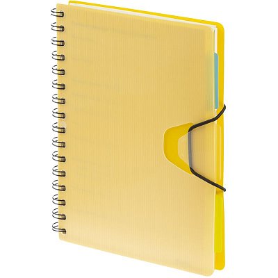 Ежедневник недатированный Attache Bright Colours пластик А5 136 листов желтый (165×208 мм)