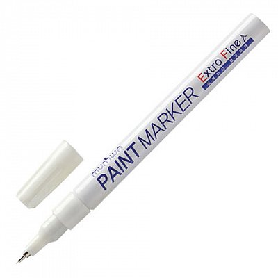 Маркер-краска лаковый MUNHWA «Extra Fine Paint Marker», БЕЛЫЙ, 1 мм, нитро-основа