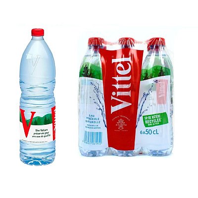 Вода минеральная Vittel столовая питьевая негаз ПЭТ 1.5 л 6шт/уп