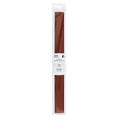 Бумага крепированная ТРИ СОВЫ, 50×250см, 32г/м2, коричневая, в рулоне, пакет с европодвесом