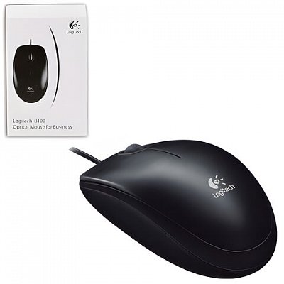 Мышь компьютерная Logitech B100 Optical Mouse USB