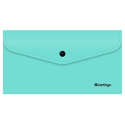 Папка-конверт на кнопке Berlingo «Instinct» С6, 200мкм, мятный