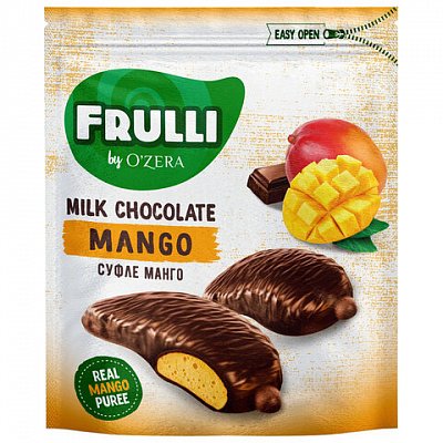 Конфеты шоколадные O'ZERA «Frulli» с суфле манго, 125 г, пакет