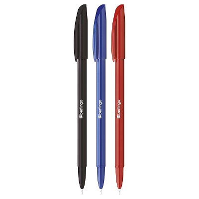Ручка шариковая Berlingo «Metallic» синяя, 0.7мм, корпус ассорти
