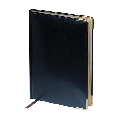 Ежедневник недатированный Bruno Visconti Persona натуральная кожа А5+ 136 листов синий (золотистый обрез, 145×205 мм)
