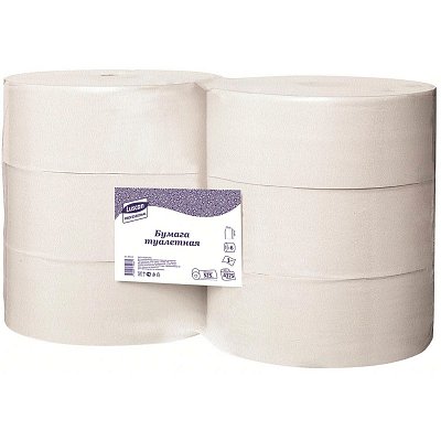 Туалетная бумага в рулонах Luscan Professional 1-слойная 6 рулонов по 525 метров