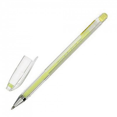 Ручка гелевая Crown «Hi-Jell Pastel» желтая пастель, 0.8мм
