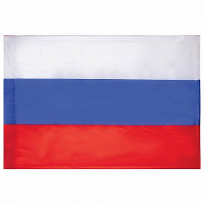 Флаг России 90×135 см без герба, ПРОЧНЫЙ с влагозащитной пропиткой, полиэфирный шелк, STAFF