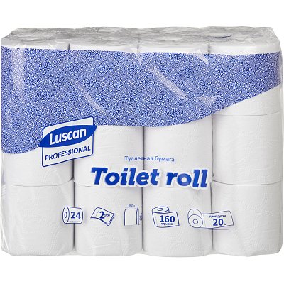 Бумага туалетная Luscan Professional (2-слойная, белая, 24упаковке)