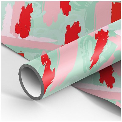 Упаковочная бумага глянц. 70×100см, MESHU «Stylish green», 90г/м2