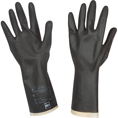Перчатки защитные КРИЗ КЩС (К20Щ20) тип 2 латекс черные (размер 9)
