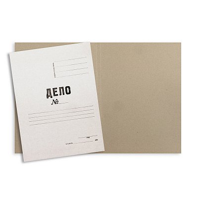 Папка-обложка без скоросшивателя Дело № немелованный картон А4 белая (360 г/кв. м, 10 штук в упаковке)