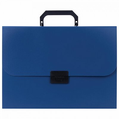 Портфель пластиковый STAFF А4 (330×235×36 мм), 7 отделений, индексные ярлыки, синий, 229242