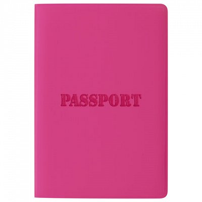 Обложка для паспорта STAFFмягкий полиуретан«ПАСПОРТ»розовая237605