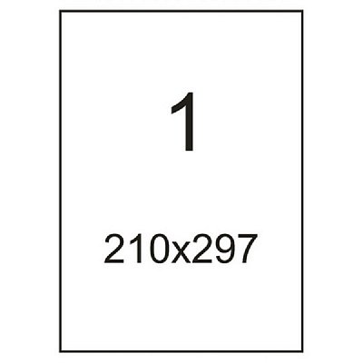 Этикетки самоклеящиеся Office Label эконом 210?297 мм белые (1 штука на листе А4, 100 листов в упако