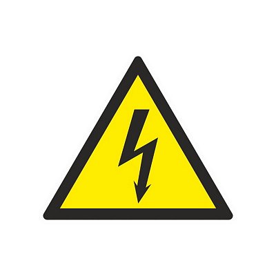 W08 Опасность поражения электрическим током (плёнка ПВХ, 200х200)