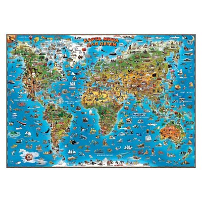 Настенная карта Карта мира для детей 1.37×0.97 978-1-905502-70-7