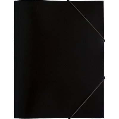 Папка на резинке Attache A4 пластиковая черная (0.45 мм, до 200 листов)