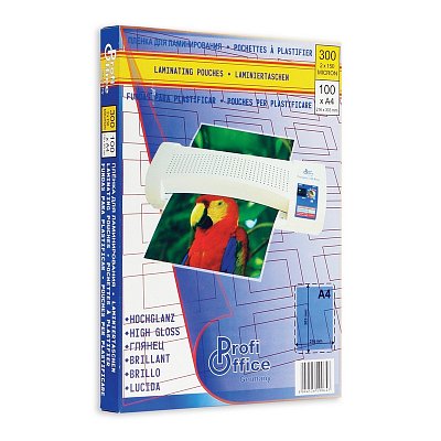 Заготовки для ламинирования ProfiOffice (А4, 150 мкм, 100 штук в упаковке)