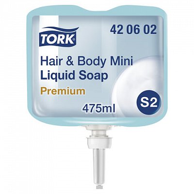 Картридж с жидким мылом-гелем одноразовый TORK (Система S2) Premium, 0,475 л, 421602