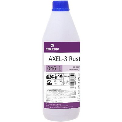 Профессиональное средство для удаления пятен ржавчины/крови/марганцовки Pro-Brite Axel-3 Rust Remover 1 л (артикул производителя 046-1)