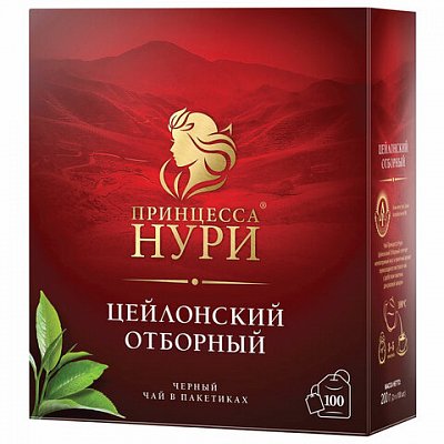 Чай Принцесса Нури Отборный черный 100пакетиков