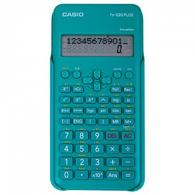 Калькулятор инженерный CASIO FX-220PLUS-2-S (155×78 мм), 181 функция, питание от батареи, сертифицирован для ЕГЭ