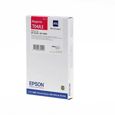 Картридж струйный Epson C13T04A340 пурпурный повышенной емкости оригинальный для WF-C8190/8690