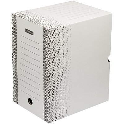 Короб архивный с клапаном OfficeSpace «Standard» плотный, микрогофрокартон, 200мм, белый, до 1800л. 