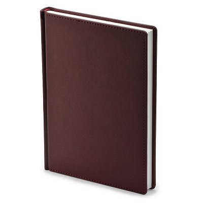 Ежедневник недатированный Альт Velvet искусственная кожа A5+ 136 листов бордовый (146×206 мм)