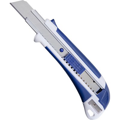 Нож канцелярский Attache Selection 18 мм с антискользящими вставками и точилкой для карандаша