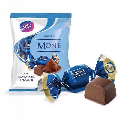 Конфеты шоколадные KONTI «Моне» со вкусом молочного трюфеля, 200 г, пакет