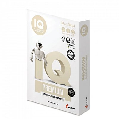 Бумага IQ Premium (A4, 80г/м², белизна 169% CIE, 500 листов)