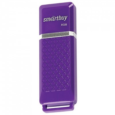 Флэш-диск 8 GB, SMARTBUY Quartz, USB 2.0, фиолетовый
