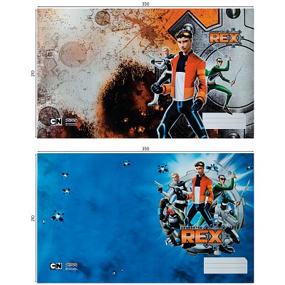Обложка 210×350 для дневников и тетрадей, ПВХ 120мкм, ШК, с цветной печатью